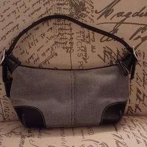 Coach Handbag, Black with Leather Accents